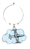 tf-33 shooting star Wine Charm